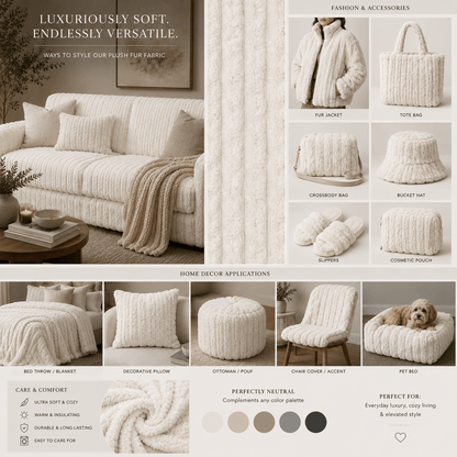 Corduroy Luxury Fur - Polar Bear - Ragland Fabrics