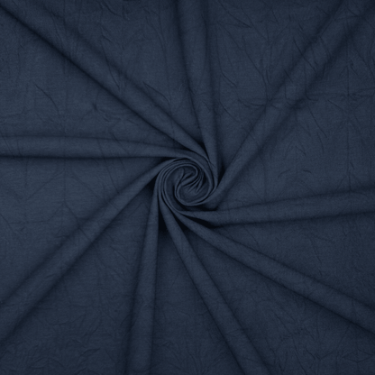Crinkle Cotton Knit Navy - Ragland Fabrics
