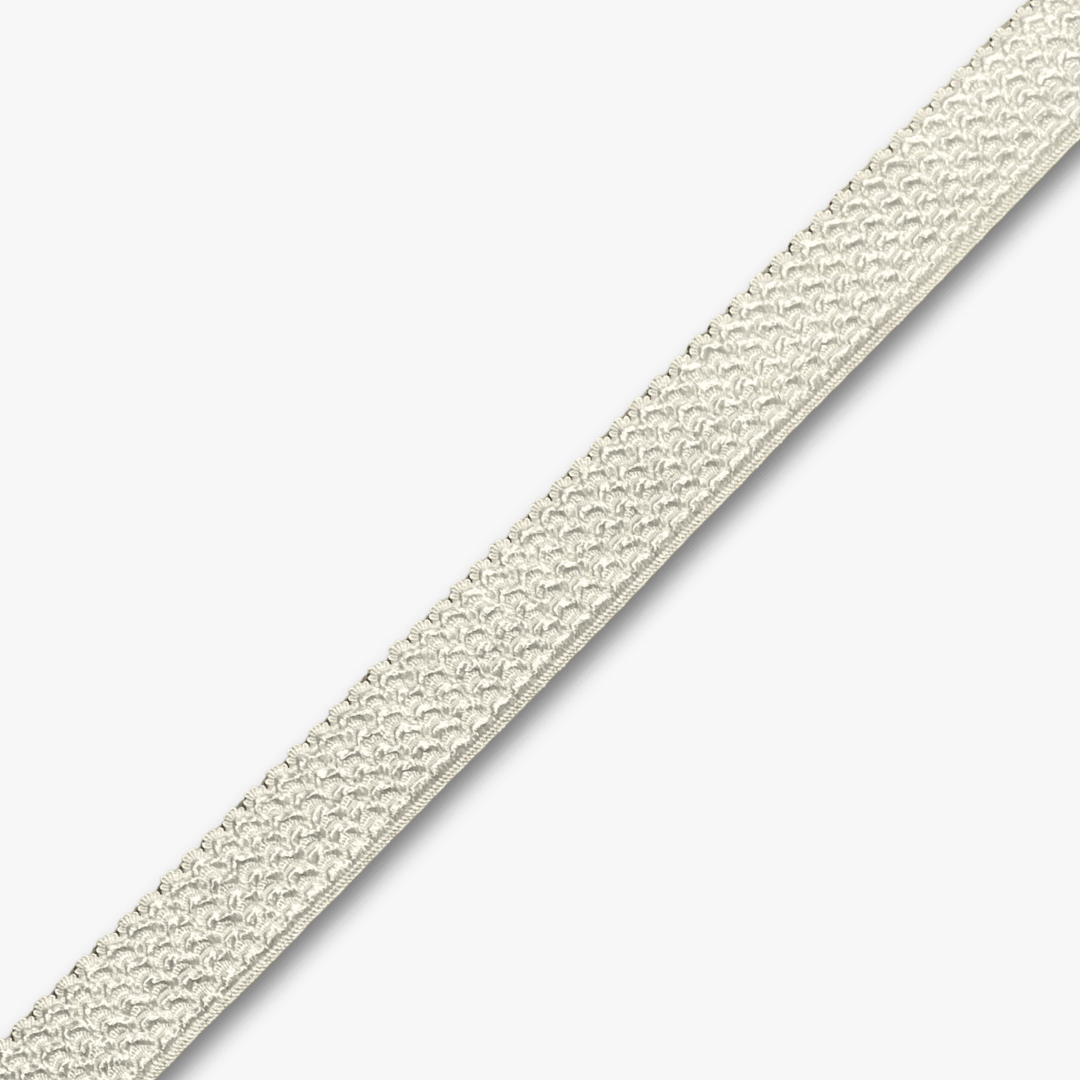Crocodile Elastic 25mm Off - White - Ragland Fabrics