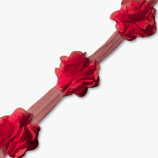 Cut Out Flower Lace - Red 13 (Per Met) - Ragland Fabrics
