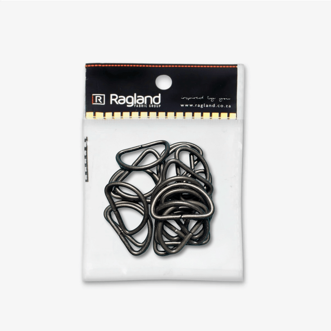 D - Ring Metal 30mm | Antique Silver - Ragland Fabrics