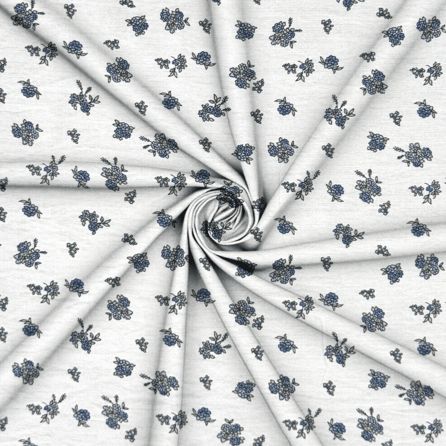 Designer Dress White Ditsy Print - Ragland Fabrics