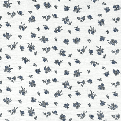Designer Dress White Ditsy Print - Ragland Fabrics