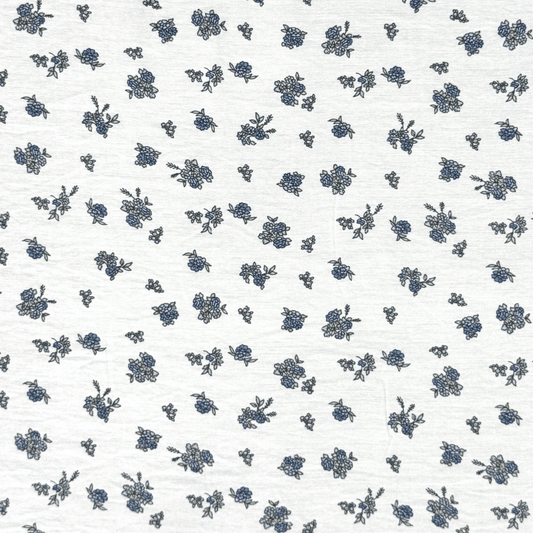 Designer Dress White Ditsy Print - Ragland Fabrics