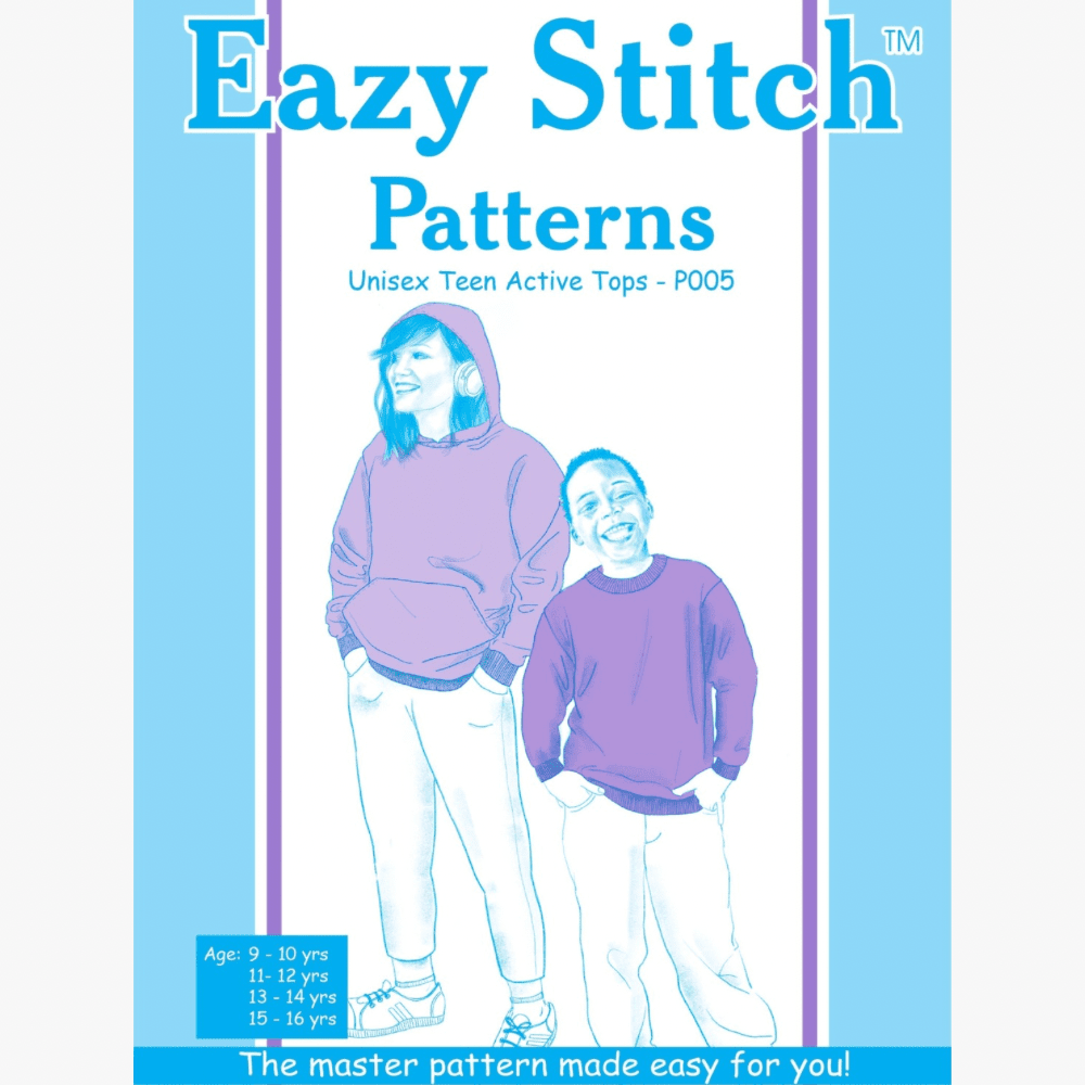 Eazy Stitch Patterns | Unisex Teen Active Tops - Ragland Fabrics