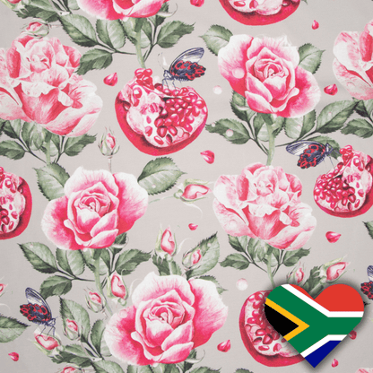 Eco Fabric Pomegranate Beige 140cm - Ragland Fabrics