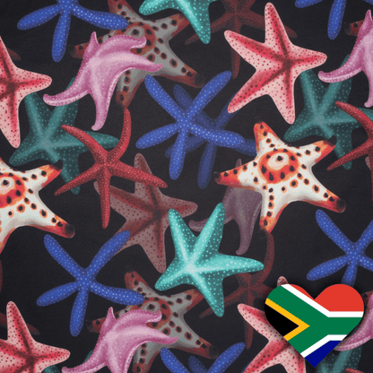 Eco Fabric Starfish Black 2102 - Ragland Fabrics