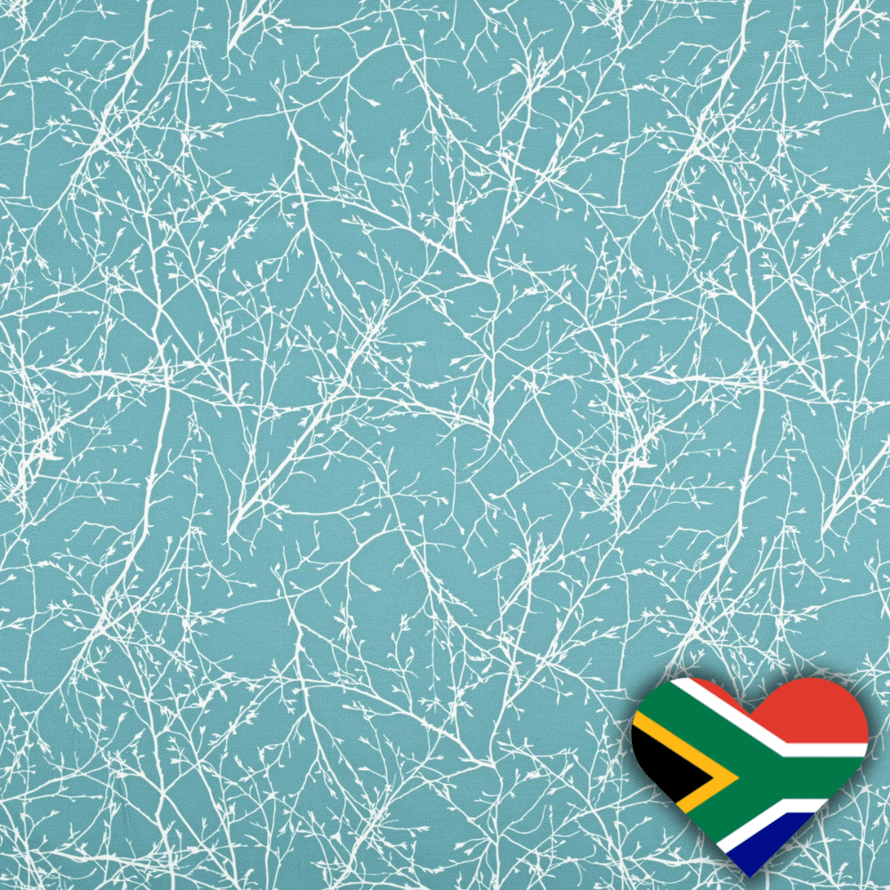 Eco Branches Teal 620 - Ragland Fabrics