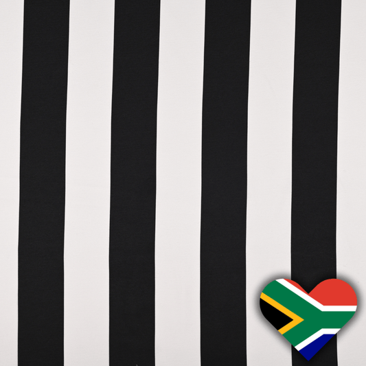 Eco Stripe Broad Black 0018 - Ragland Fabrics
