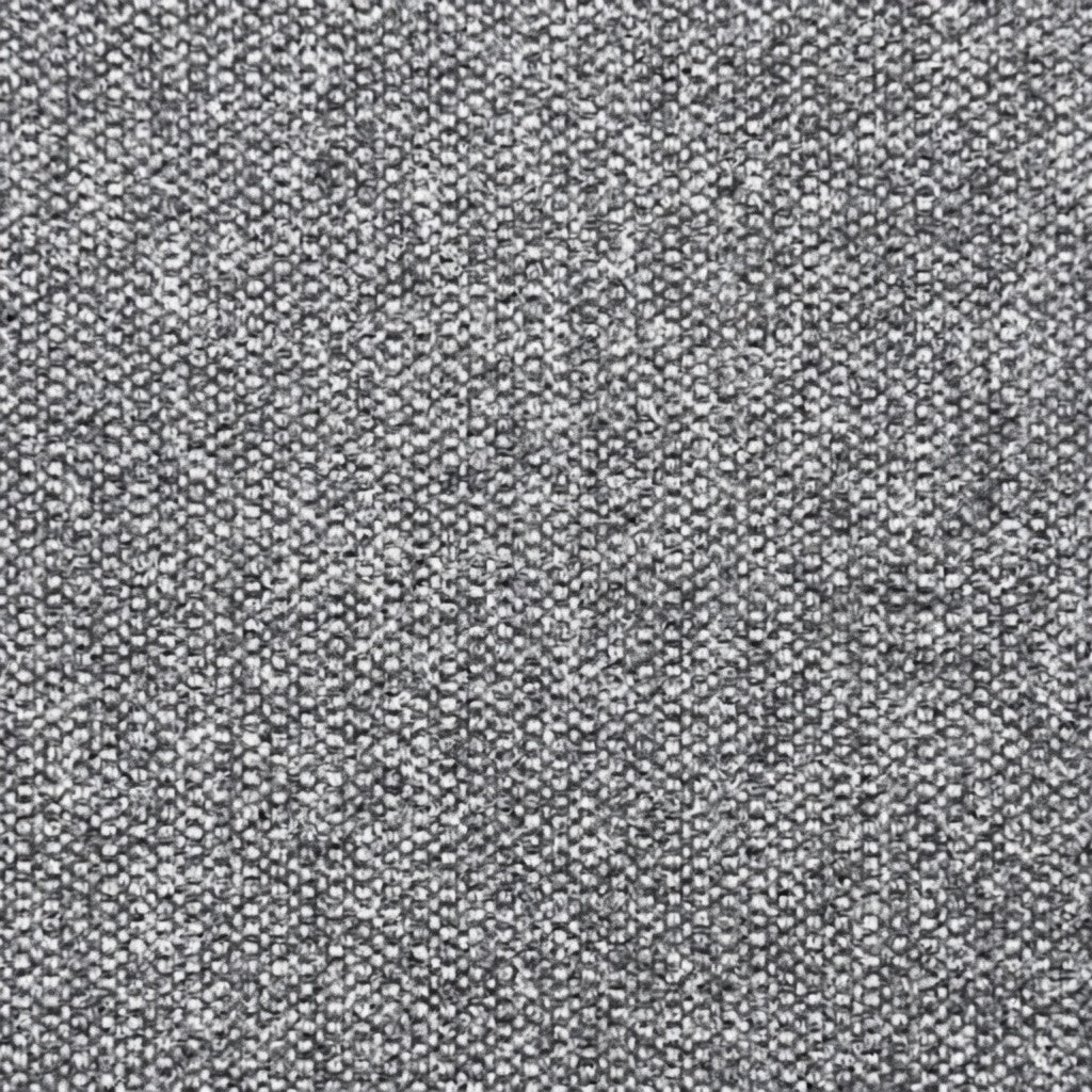 A close-up of a woven fabric texture in a heathered gray and white pattern.