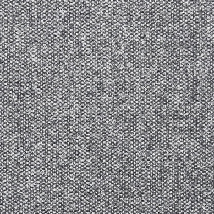 A close-up of a woven fabric texture in a heathered gray and white pattern.
