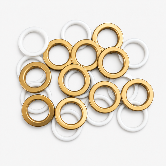 Flat Curtain Eyelet Rings PVC - Golden