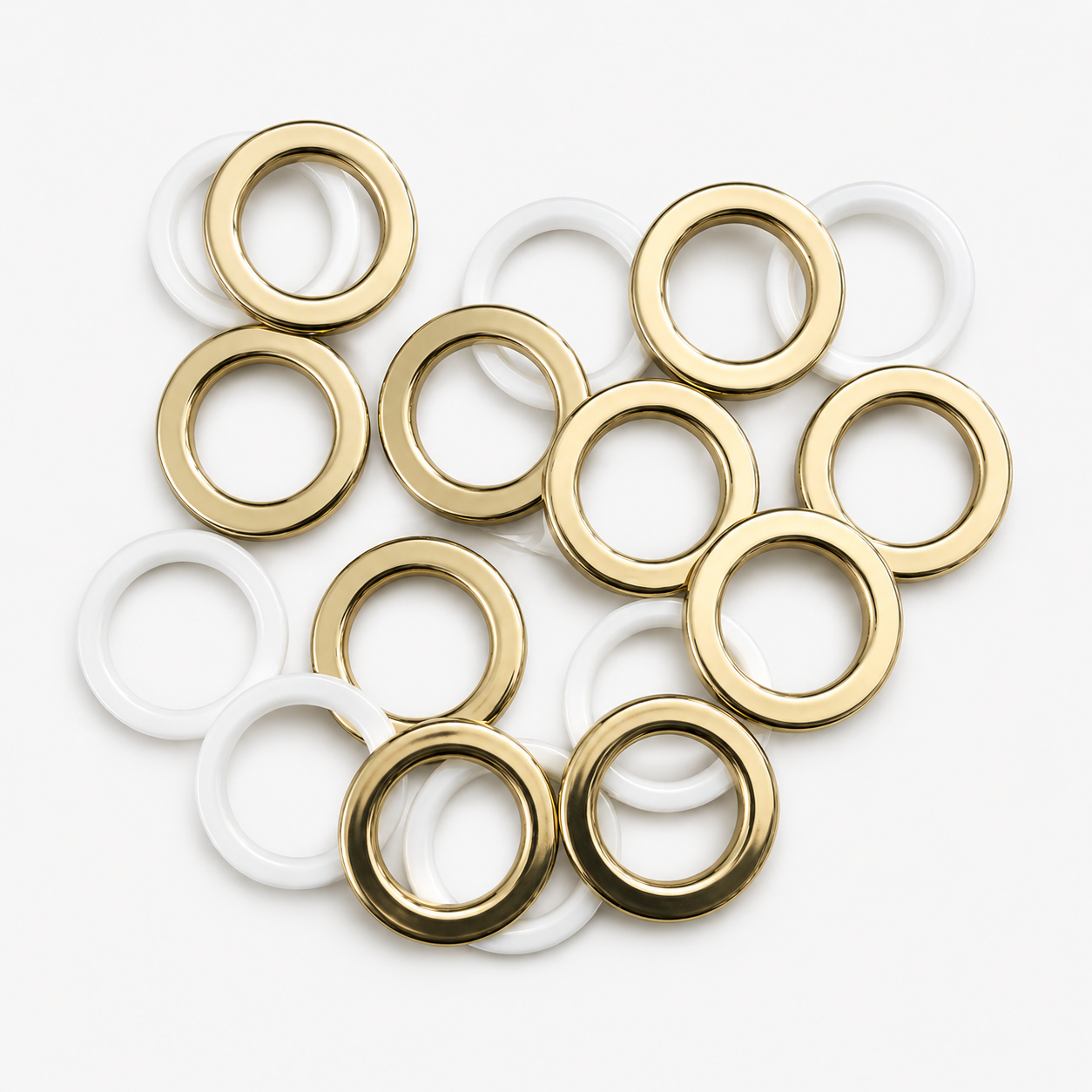 Flat Curtain Eyelet Rings PVC - Goldshine