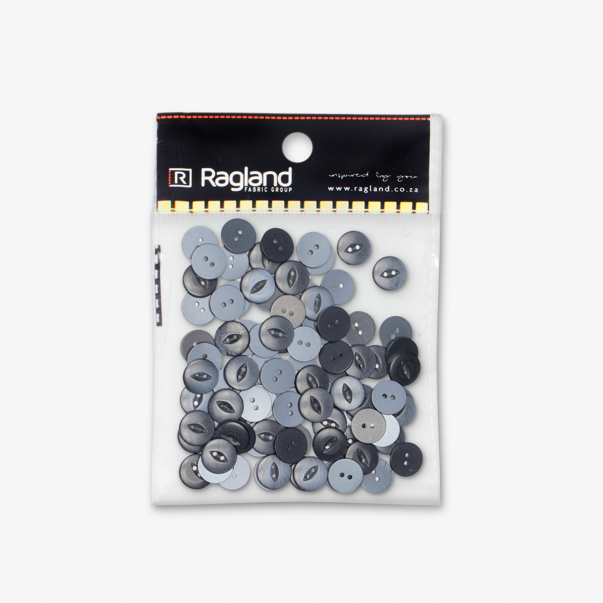 Buttons Fish Eye Grey - 16.5mm - Ragland Fabrics