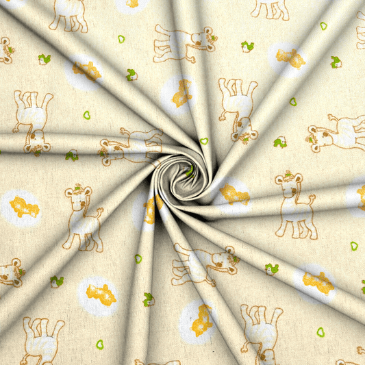Flannel Brushed Cotton | Giraffe Yellow - Ragland Fabrics