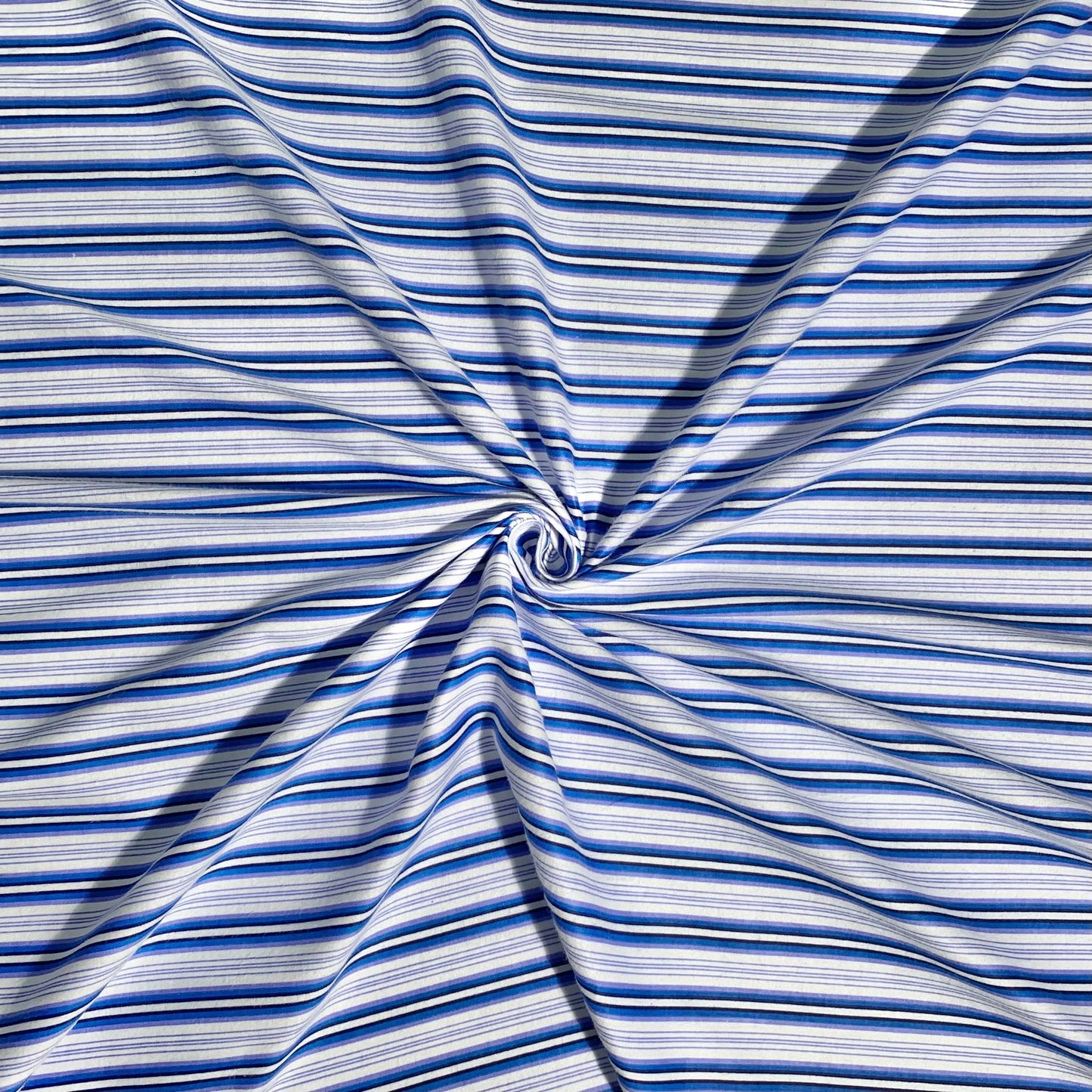 Flannel Brushed Cotton | Stripe Blue 2 - Ragland Fabrics