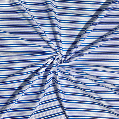 Flannel Brushed Cotton | Stripe Blue 2 - Ragland Fabrics