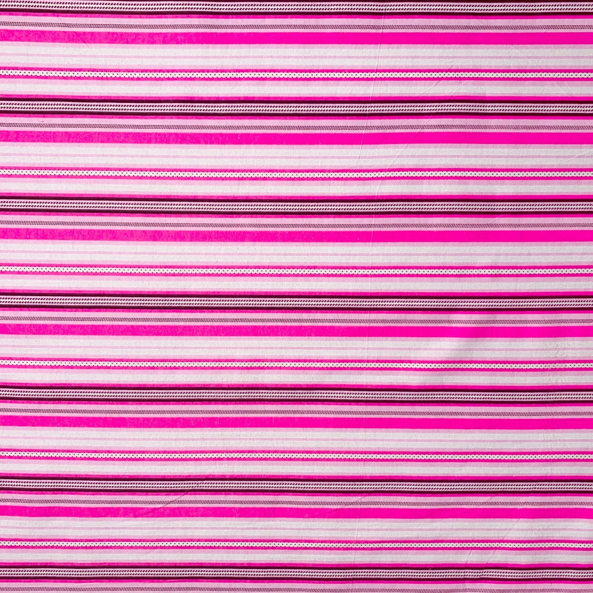 Flannel Brushed Cotton | Stripe Pink 3 - Ragland Fabrics