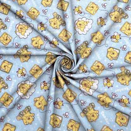 Flannel Brushed Cotton | Teddy Bear Blue - Ragland Fabrics