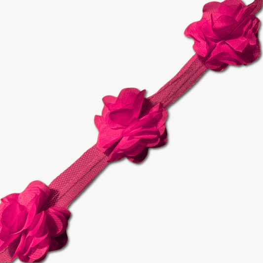 Cut Out Flower Lace - Cerise 9 (Per Met) - Ragland Fabrics
