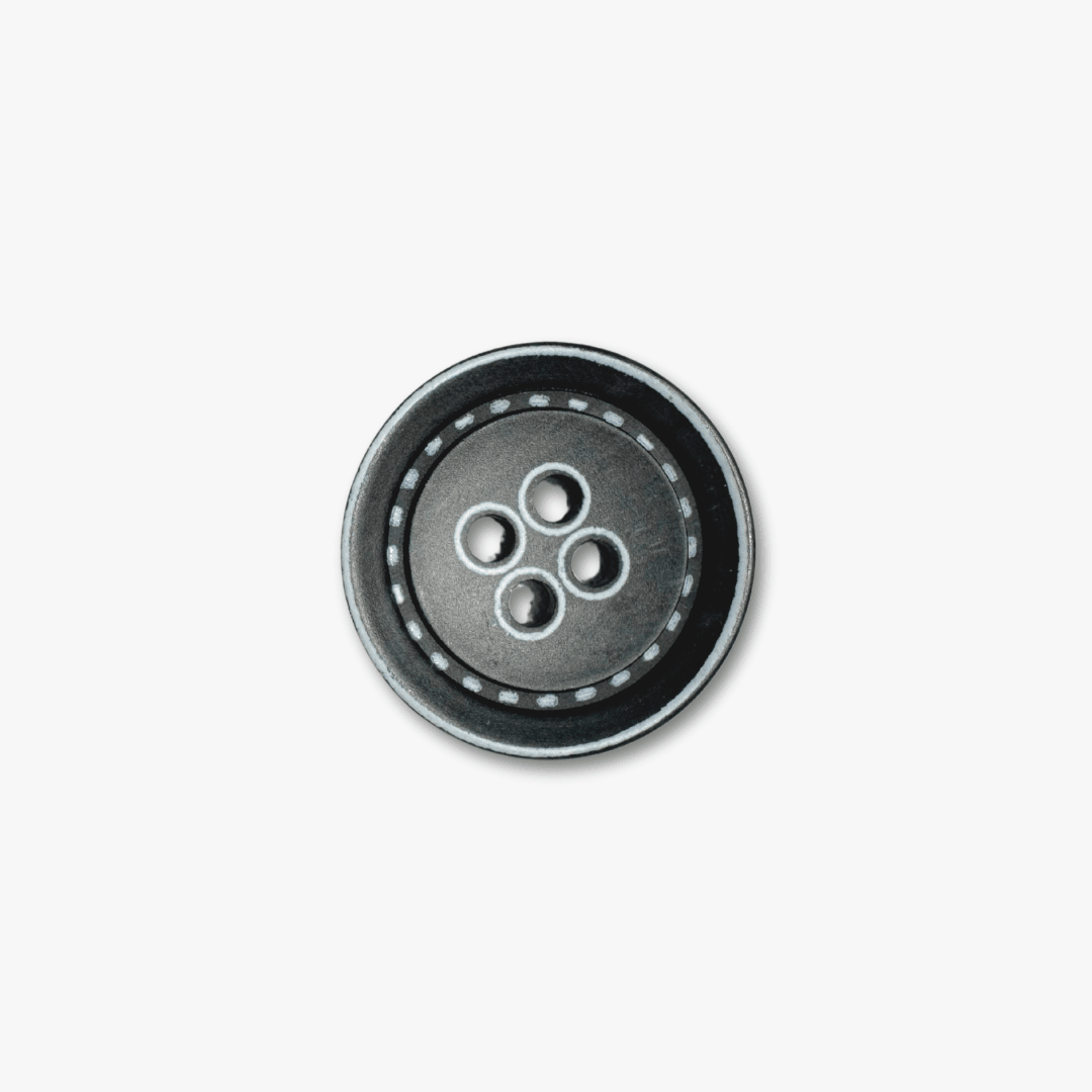 FORMAL BUTTON BLACK LARGE 44119|19MM - Ragland Fabrics