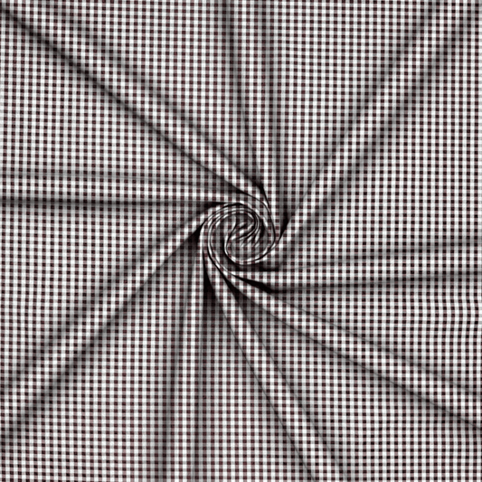 Gingham Check Chocolate - Ragland Fabrics