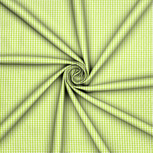 Gingham Check Lime - Ragland Fabrics