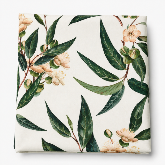 Last Of The Bests | 4.7m x 1.4m White Flower & Green Leaves