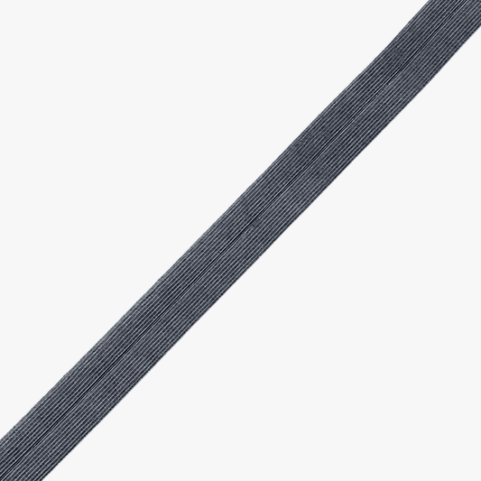 Elastic Fold Over | Lip Elastic 20mm | Grey Sheen - Ragland Fabrics