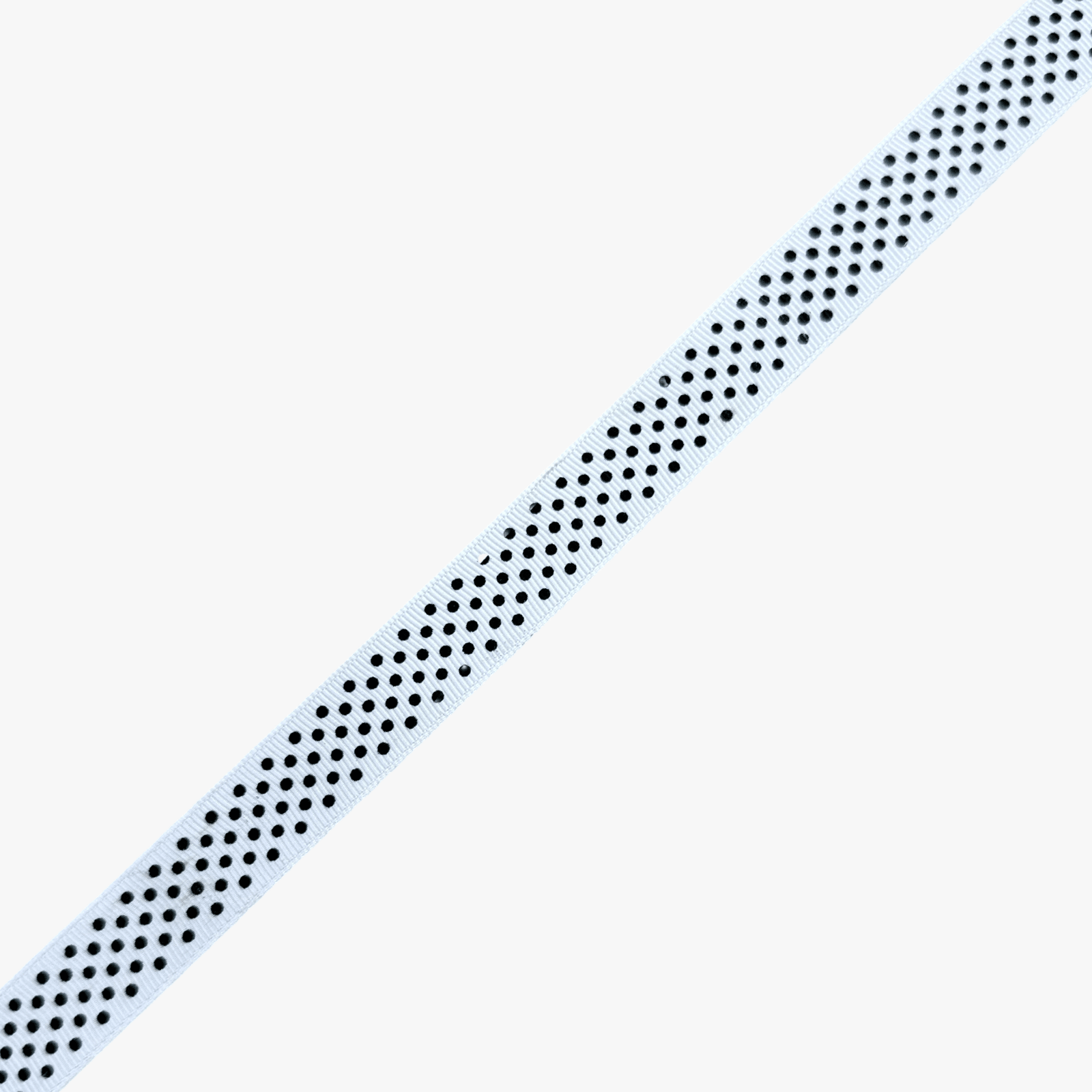 Gross Grain Tape White Black Dot 20mm - Ragland Fabrics