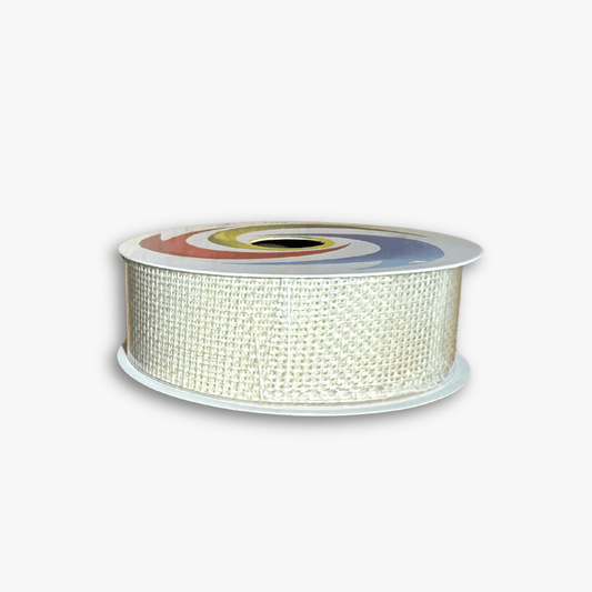 Hessian Ribbon 25mm | Cream - Ragland Fabrics