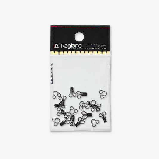 Hooks & Eyes Black - Size 1 - Ragland Fabrics