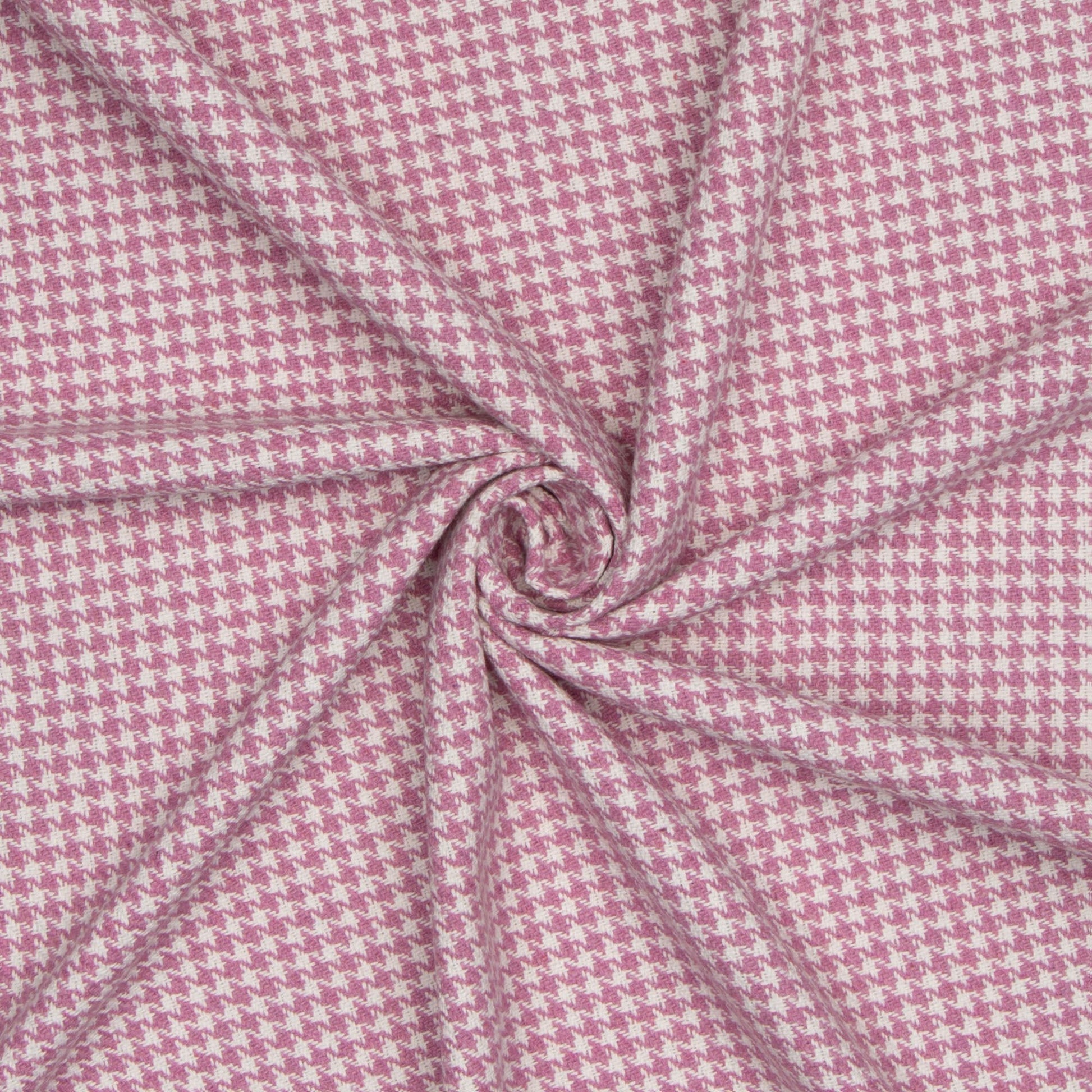 Hounds - Tooth Candy Pink & White - Ragland Fabrics