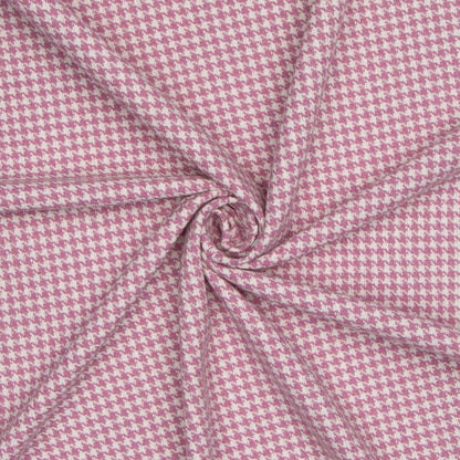 Hounds - Tooth Candy Pink & White - Ragland Fabrics