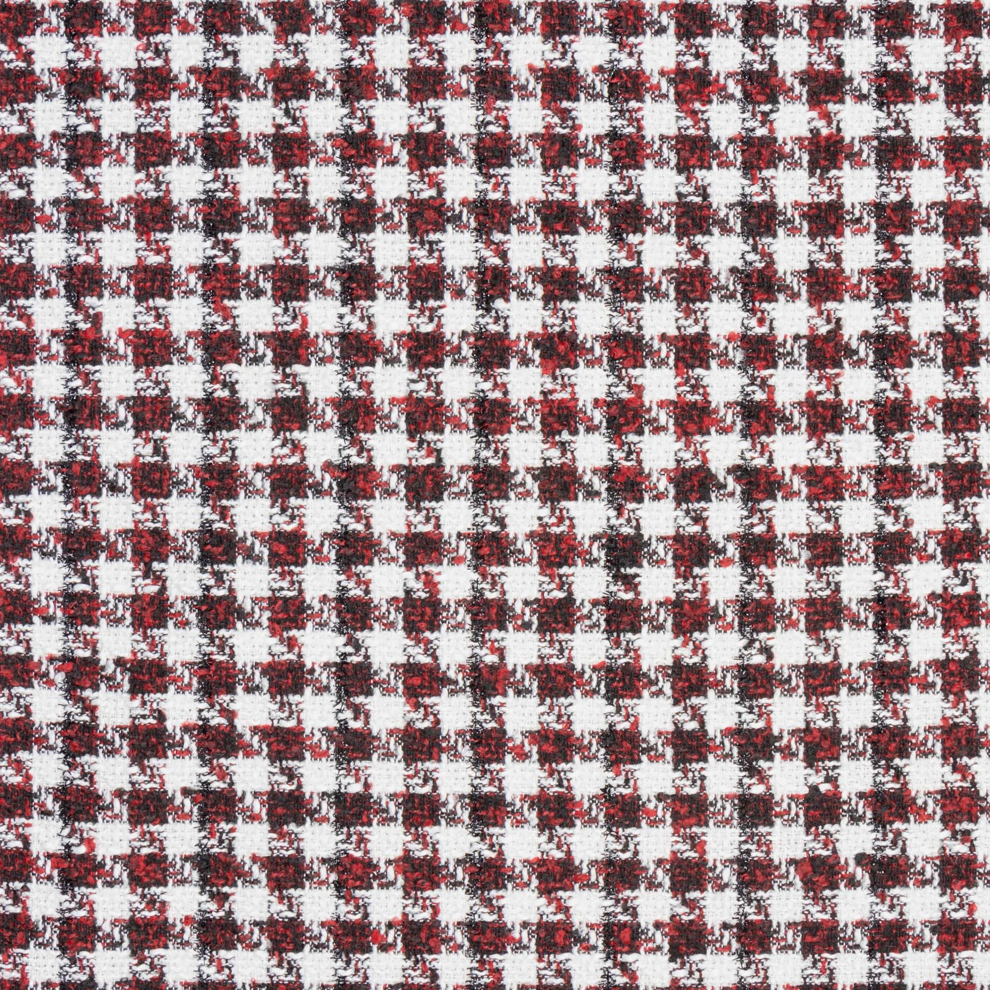 Hounds - Tooth Ruby Red & White - Ragland Fabrics