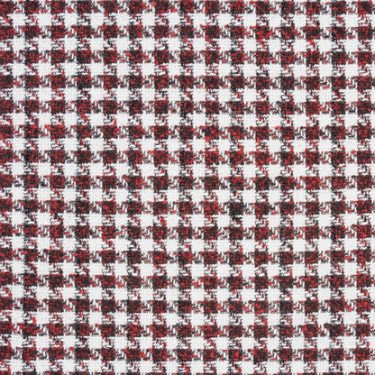 Hounds - Tooth Ruby Red & White - Ragland Fabrics