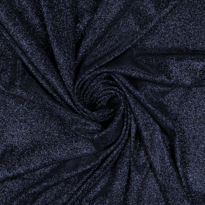 Katrina Metallic Knit Navy - Ragland Fabrics