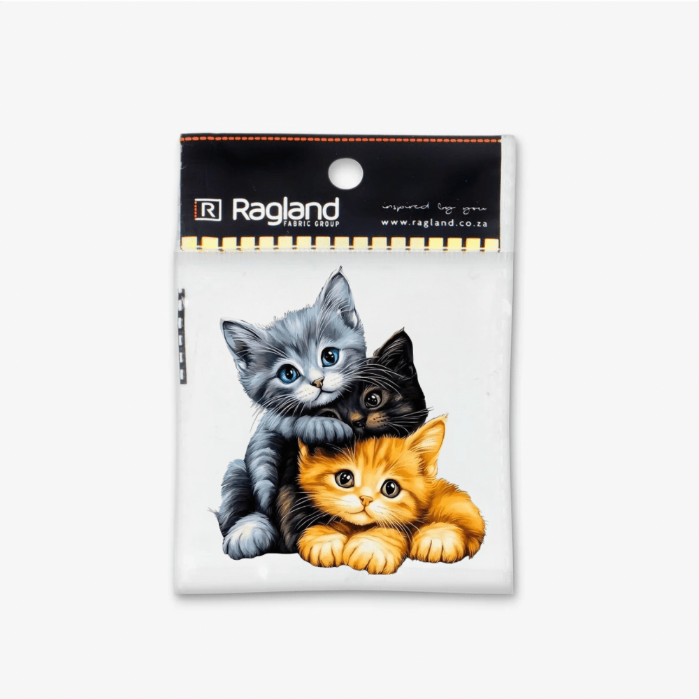 Motif Iron On Badge - Kitties - Ragland Fabrics