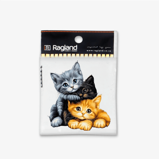 Motif Iron On Badge - Kitties - Ragland Fabrics