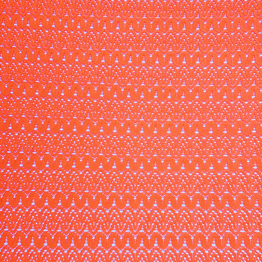 Lace Fabric Orange - Ragland Fabrics