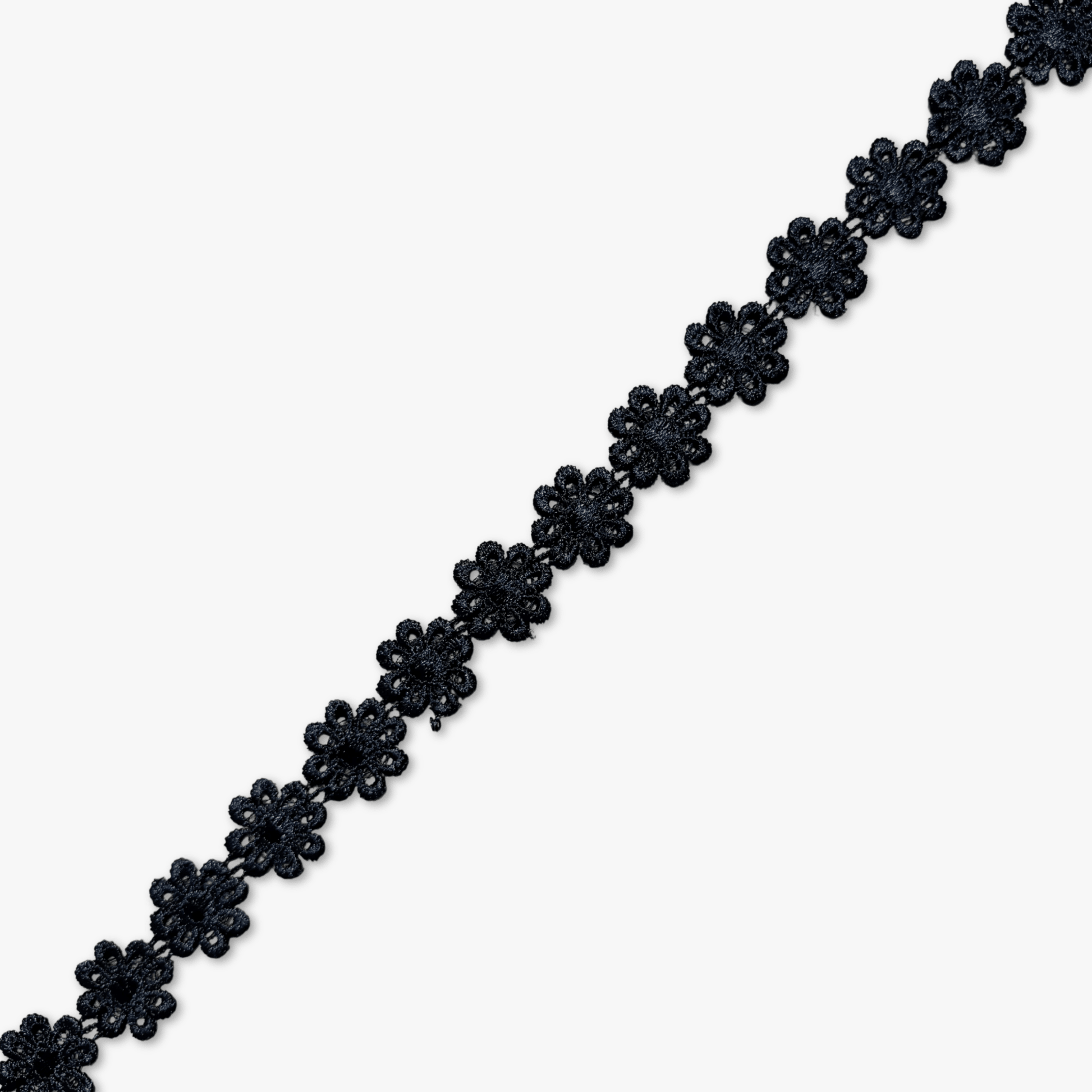 Lace Guipere Flower Black - Ragland Fabrics