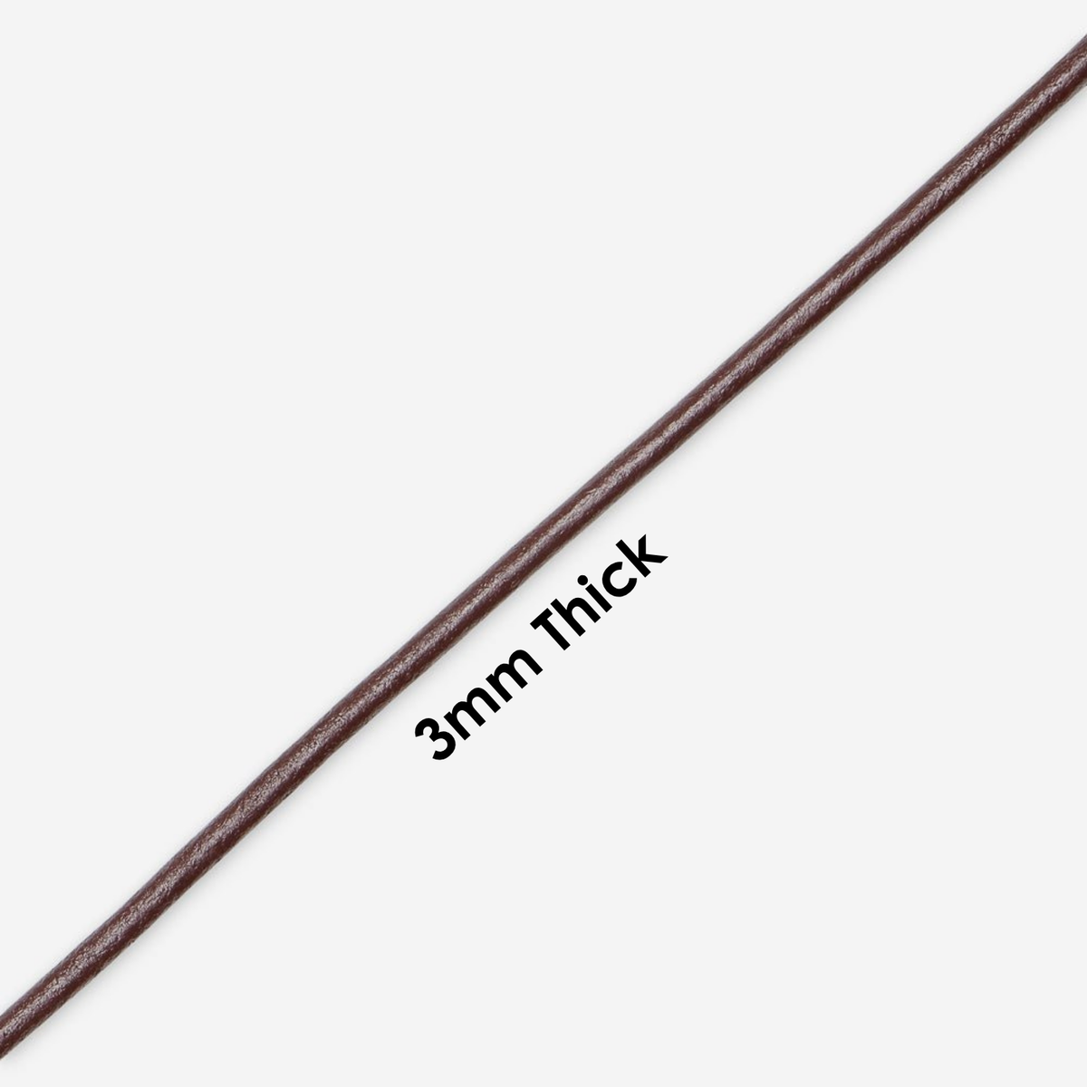Leather Cord Brown Round (Sold Per Meter)