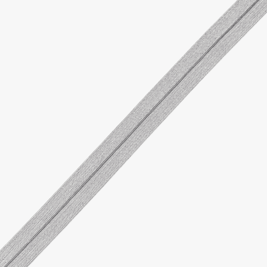 Elastic Fold Over | Lip Elastic 20mm | Light Grey Sheen - Ragland Fabrics