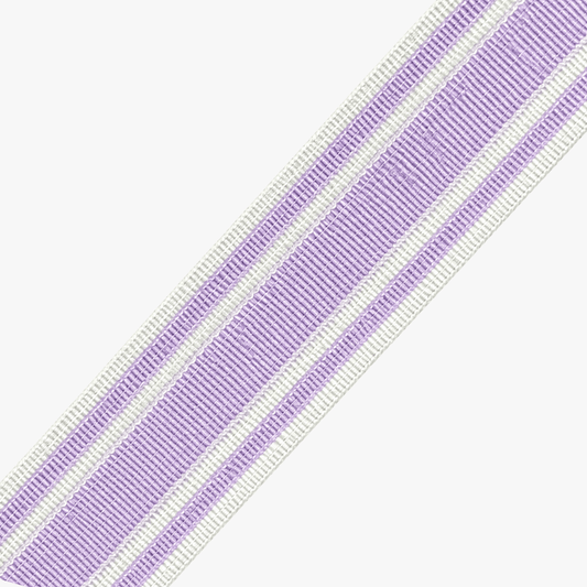 Nylon Webbing ?mm White & Lilac - Ragland Fabrics