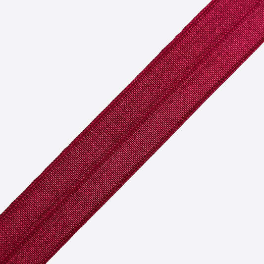 Elastic Fold Over | Lip Elastic 20mm | Maroon Sheen - Ragland Fabrics