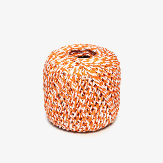 Bakers Twine / Macrame String 1mm Orange/White TO BE DISC - Ragland Fabrics