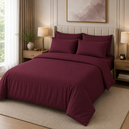 Sheeting Poly Cotton Maroon