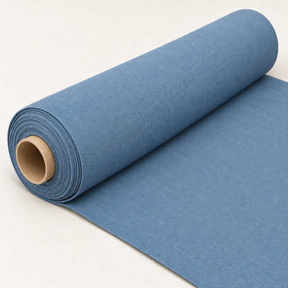 Melvin & Motley Indigo canvas studio roll visualisation on a neutral background