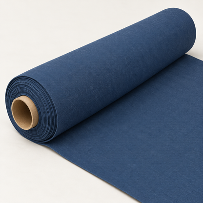 Melvin & Motley Navy J16 canvas studio roll visualisation on a neutral background