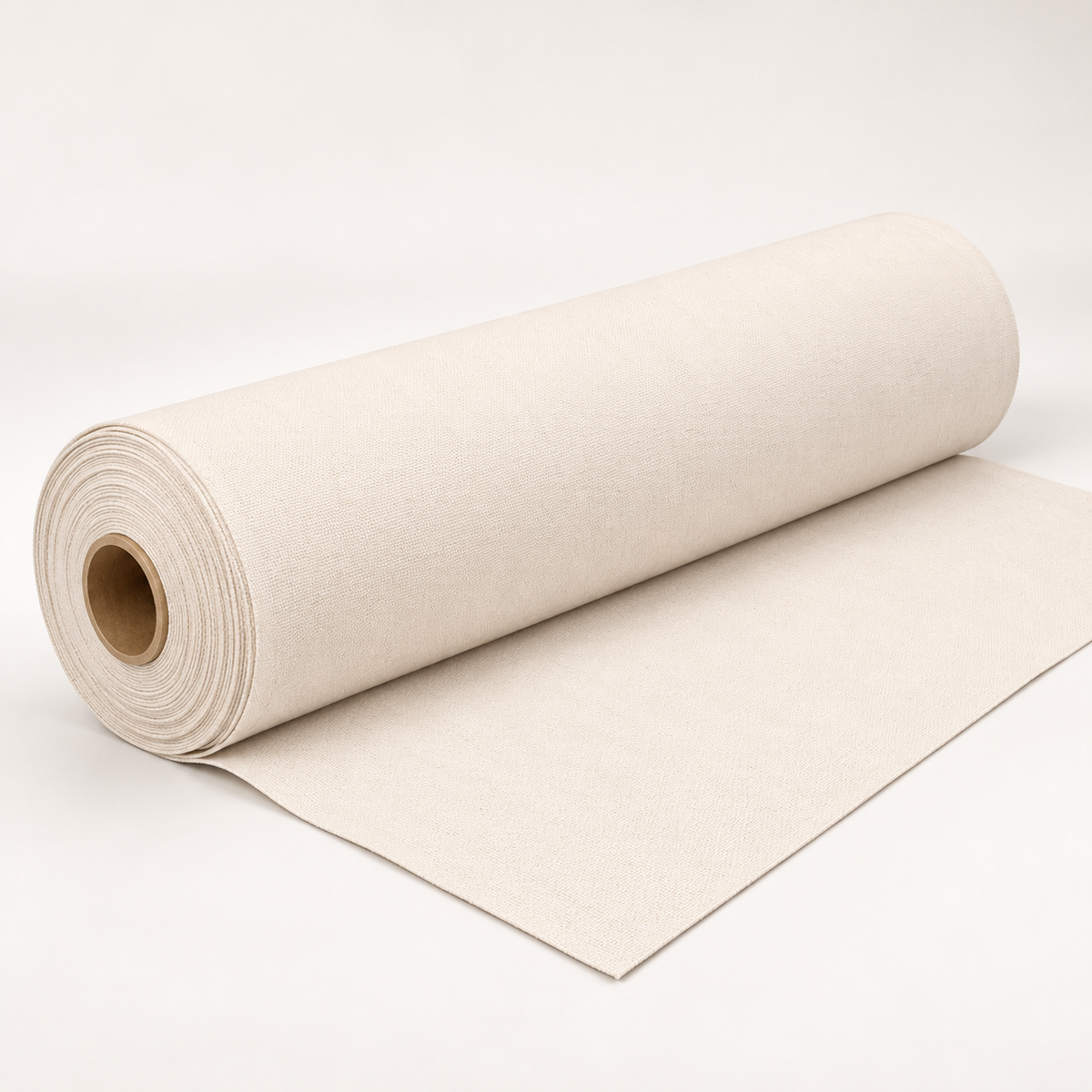 Melvin & Motley Parchment canvas - studio fabric roll visualisation